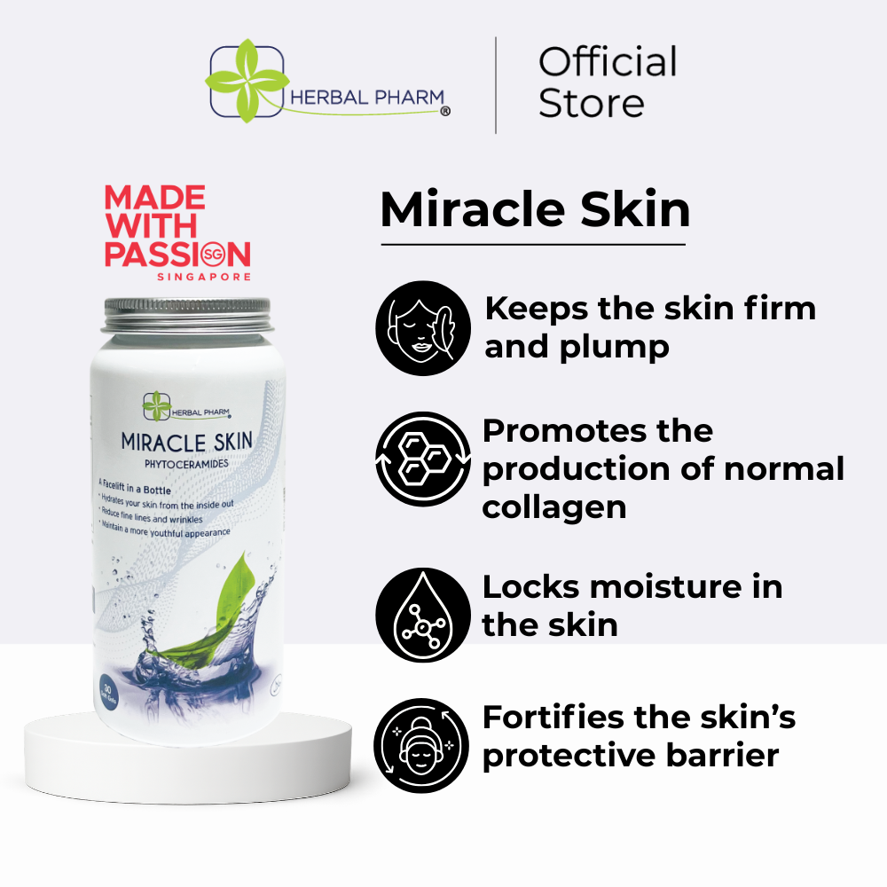Herbal Pharm - Miracle Skin Phytoceramides, 30 Softgels | With CERATIQ for Youthful, Hydrated Skin (Best Sellers) (Beauty)